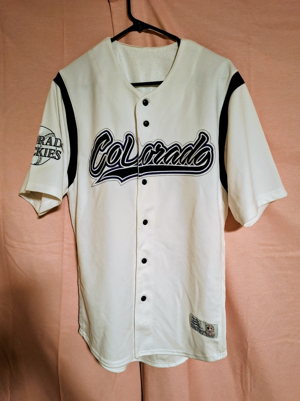 Majestic Colorado Rockies MLB Baseball Jersey White & Black